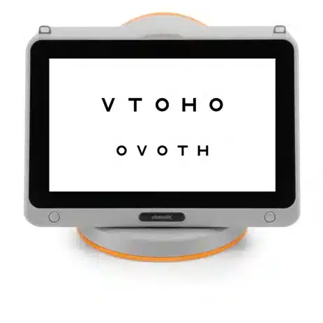 Plusoptix con prueba de agudeza en pantalla